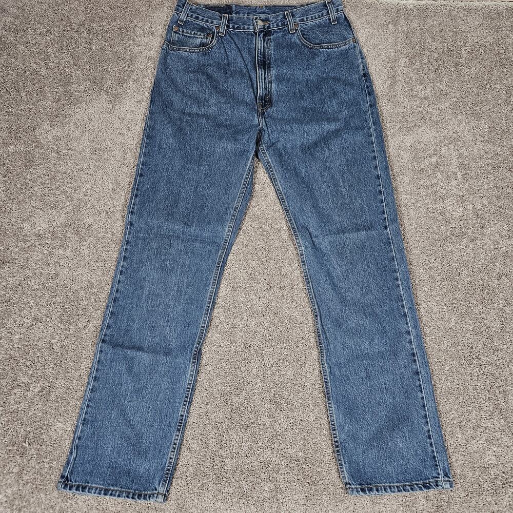 Vtg Levis 505 Jeans Mens 32x34 (Tag 36x34) Regular Fit Straight Leg Y2K Denim